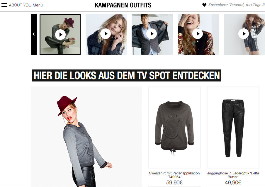 About You Kampagnen Outfits